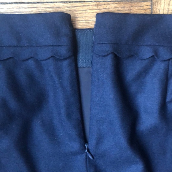 J.Crew Navy Wool Scallop Trim Mini Skirt - Picture 8 of 9